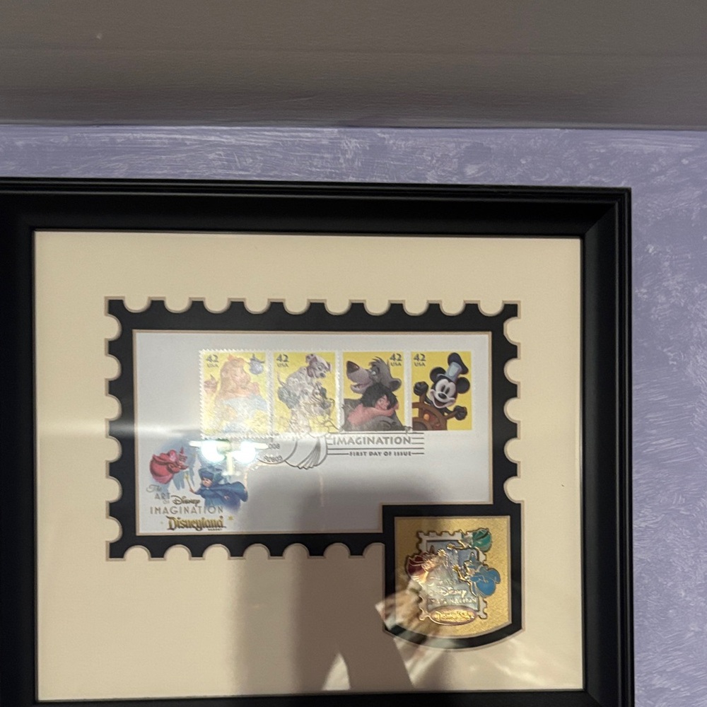 Disney Framed Collectible āStamps , Pin and Black Frame - Picture 4 of 9